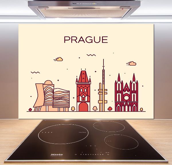Panel do kuchni Praga budynki