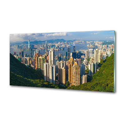 Panel do kuchni Hongkong panorama