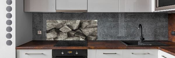 Panel do kuchni Betonowe sześciany