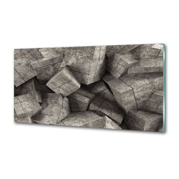 Panel do kuchni Betonowe sześciany