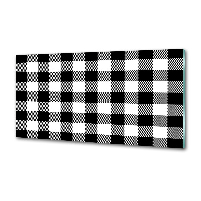 Panel do kuchni Czarno-biała krata