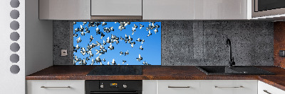 Panel dekor szkło Stado gołębi