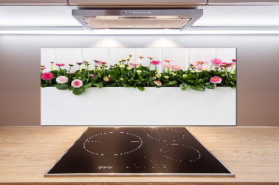 Panel do kuchni Różowe stokrotki