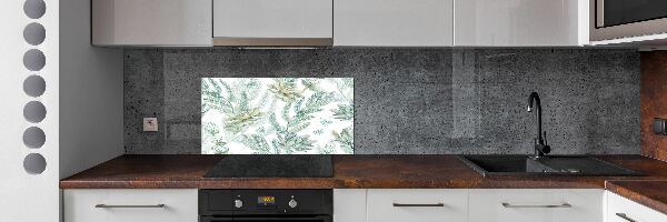 Panel do kuchni Kwiaty i liście