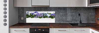 Panel do kuchni Niebieskie kwiaty