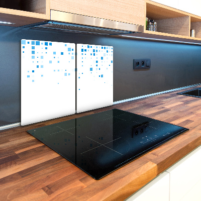 Deska kuchenna szklana Niebieskie kwadraty
