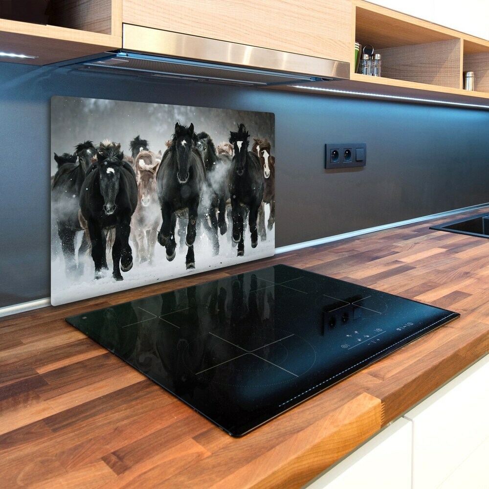 Deska kuchenna szklana Konie w galopie
