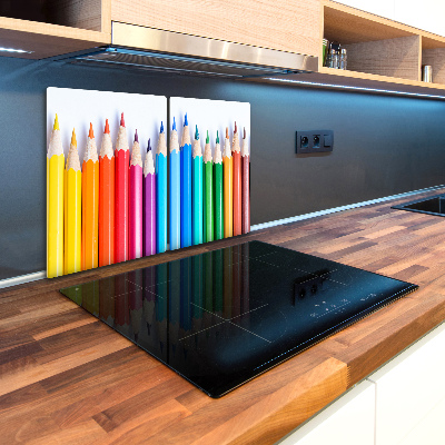 Deska kuchenna duża szklana Kolorowe kredki
