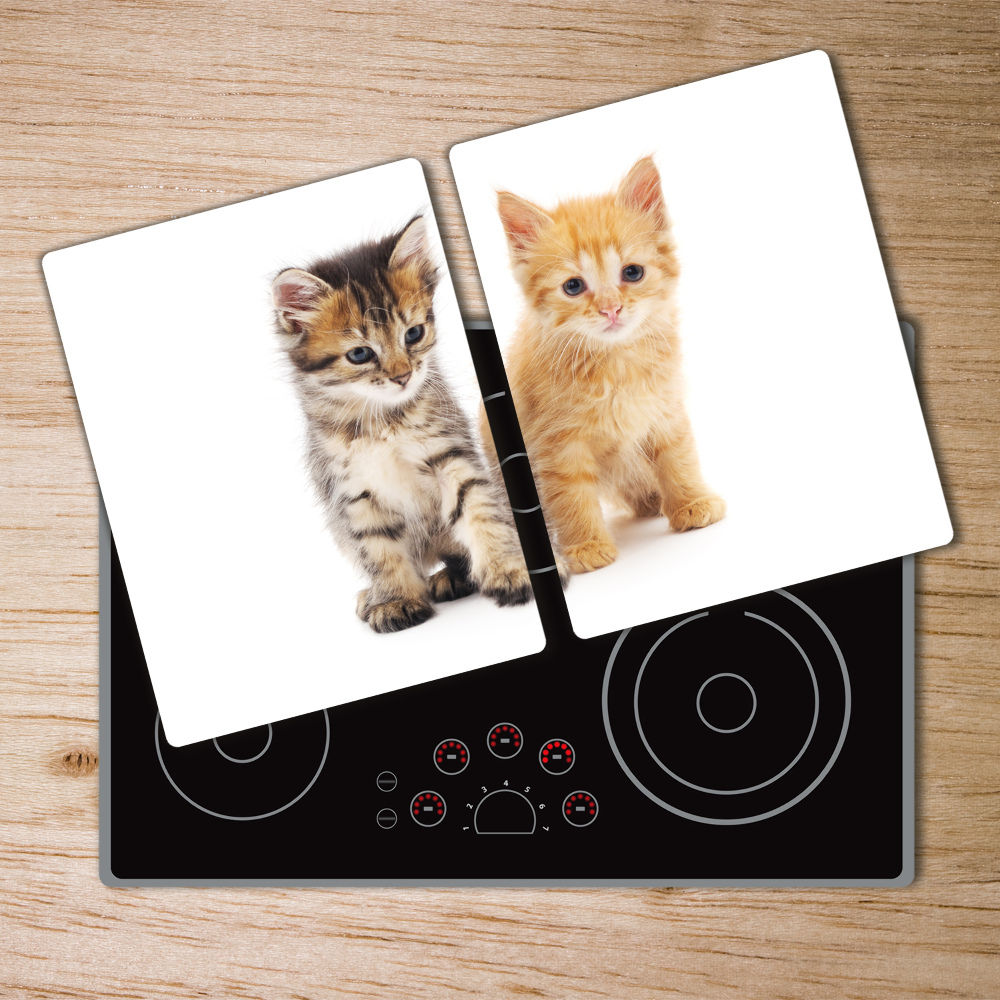 Deska kuchenna szklana Brązowy i rudy kot