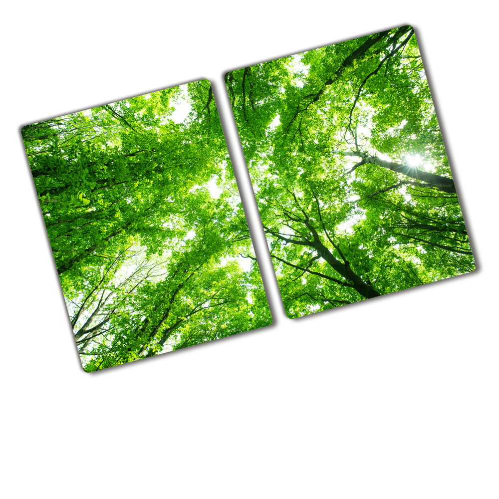 Deska do krojenia szklana Zielony las