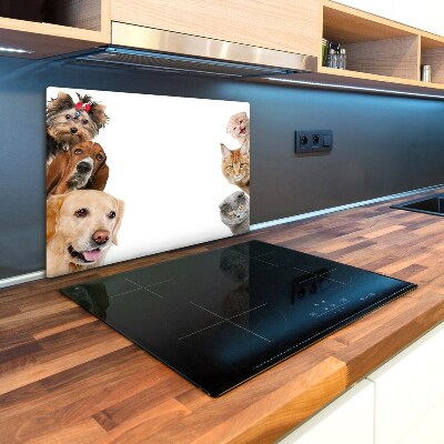 Deska kuchenna szklana Psy i koty