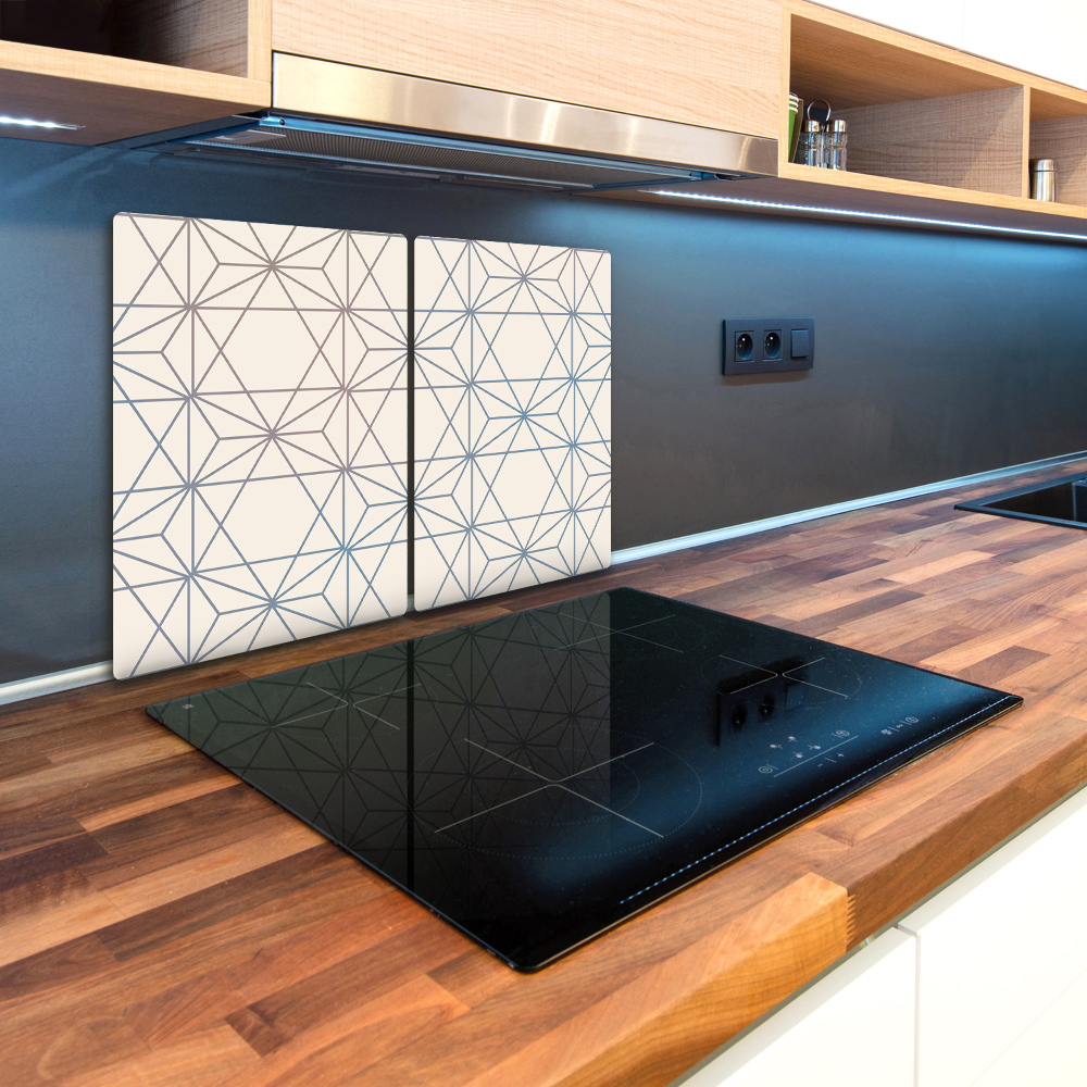 Deska kuchenna duża szklana Geometryczne tło