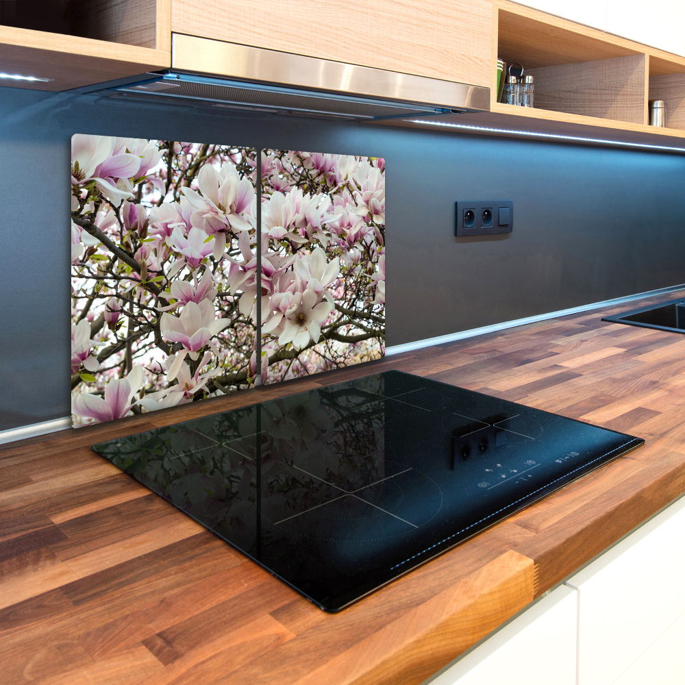 Deska do krojenia szklana Kwiaty magnolii