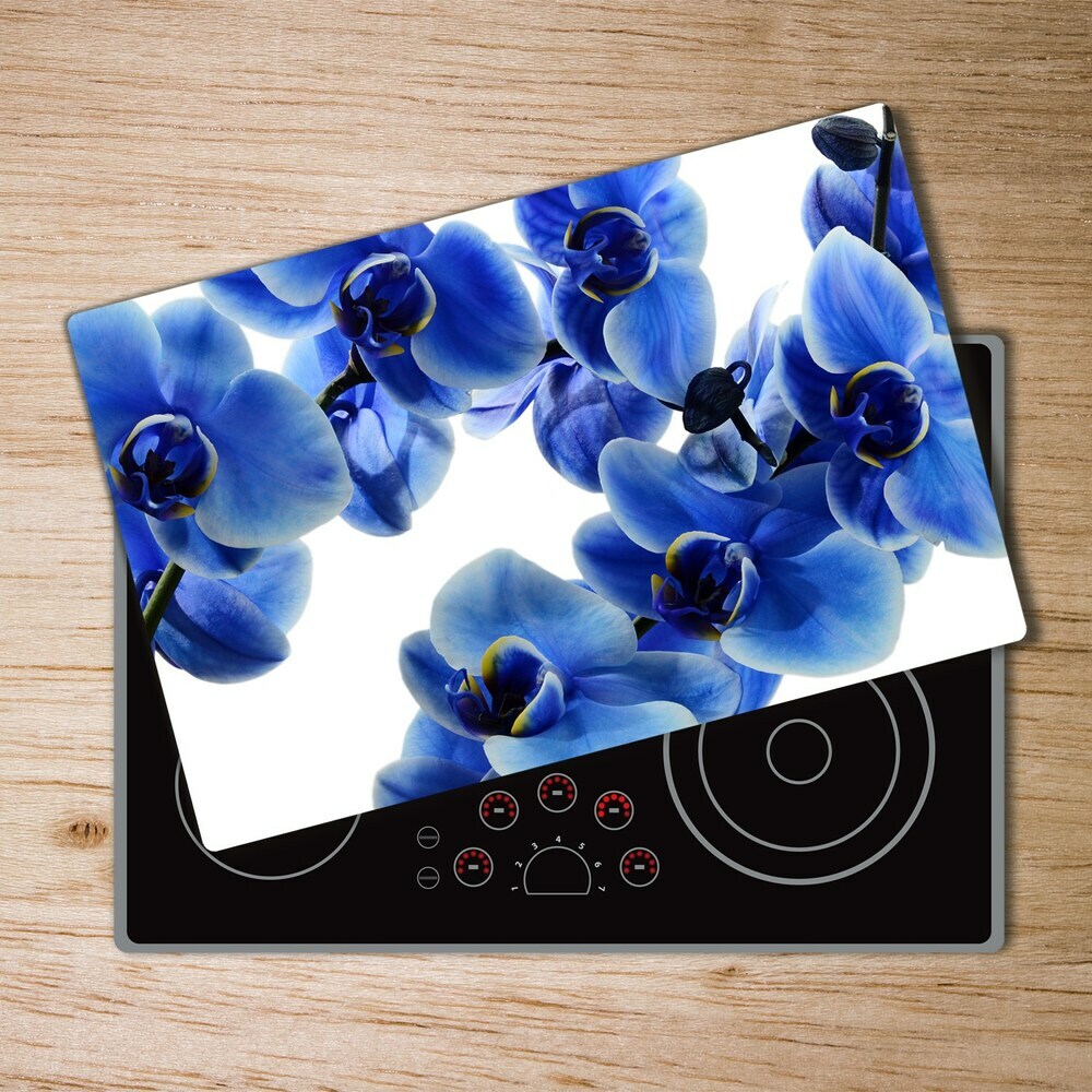 Deska do krojenia szklana Niebieska orchidea