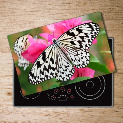 Deska kuchenna szklana Motyl na kwiatku