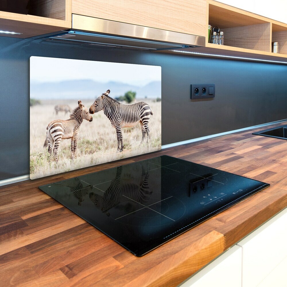 Deska kuchenna szklana Zebry w górach