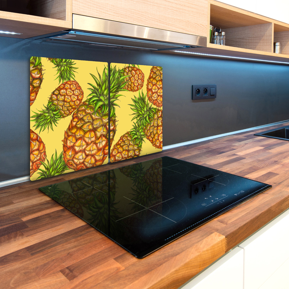 Deska kuchenna duża szklana Ananasy