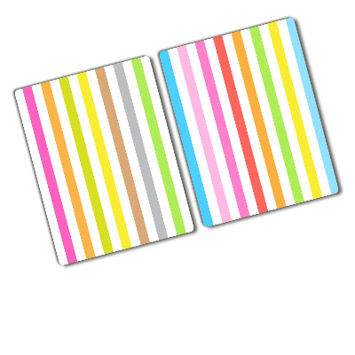Deska do krojenia szklana Kolorowe paski