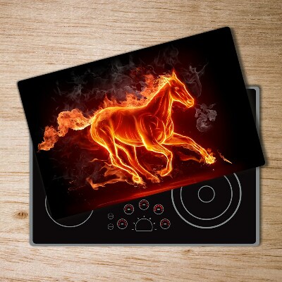 Deska kuchenna szklana Koń w płomieniach
