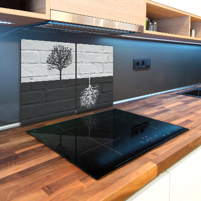 Deska kuchenna szklana Drzewa na murze