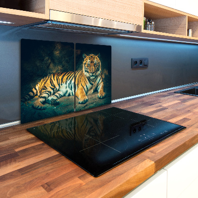 Deska kuchenna szklana Tygrys w jaskini