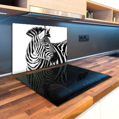 Deska kuchenna szklana Zebra w śniegu
