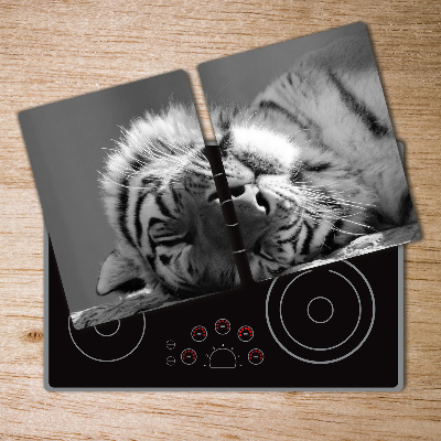 Deska kuchenna szklana Śpiący tygrys
