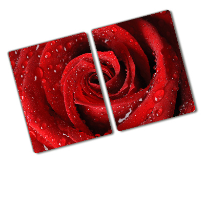 Deska do krojenia szklana Krople na róży