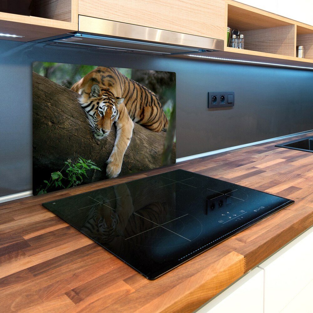 Deska kuchenna szklana Tygrys na drzewie