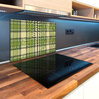 Deska kuchenna duża szklana Zielona krata