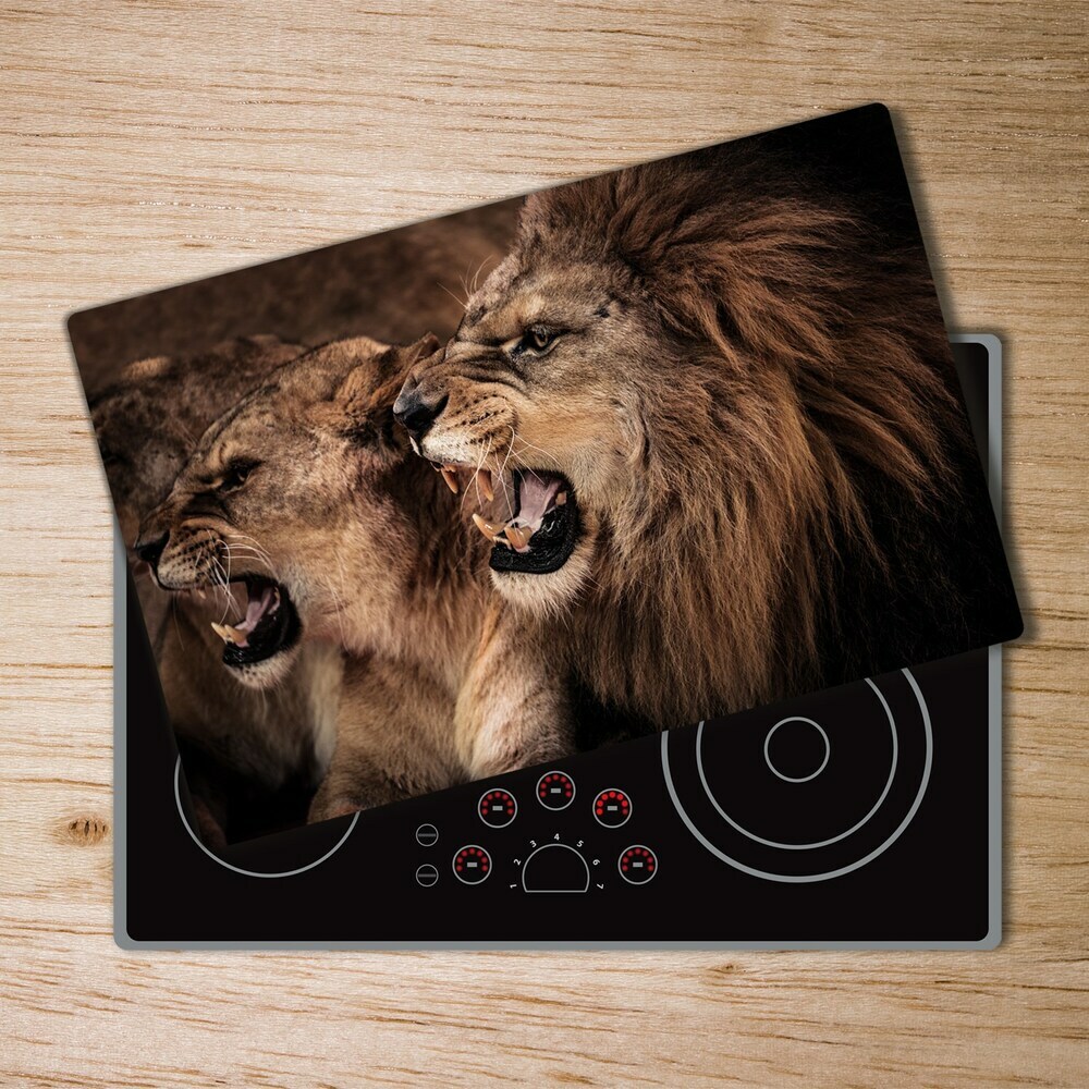 Deska kuchenna szklana Ryczące lwy