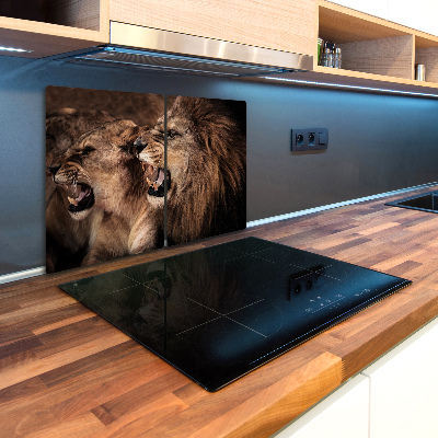 Deska kuchenna szklana Ryczące lwy