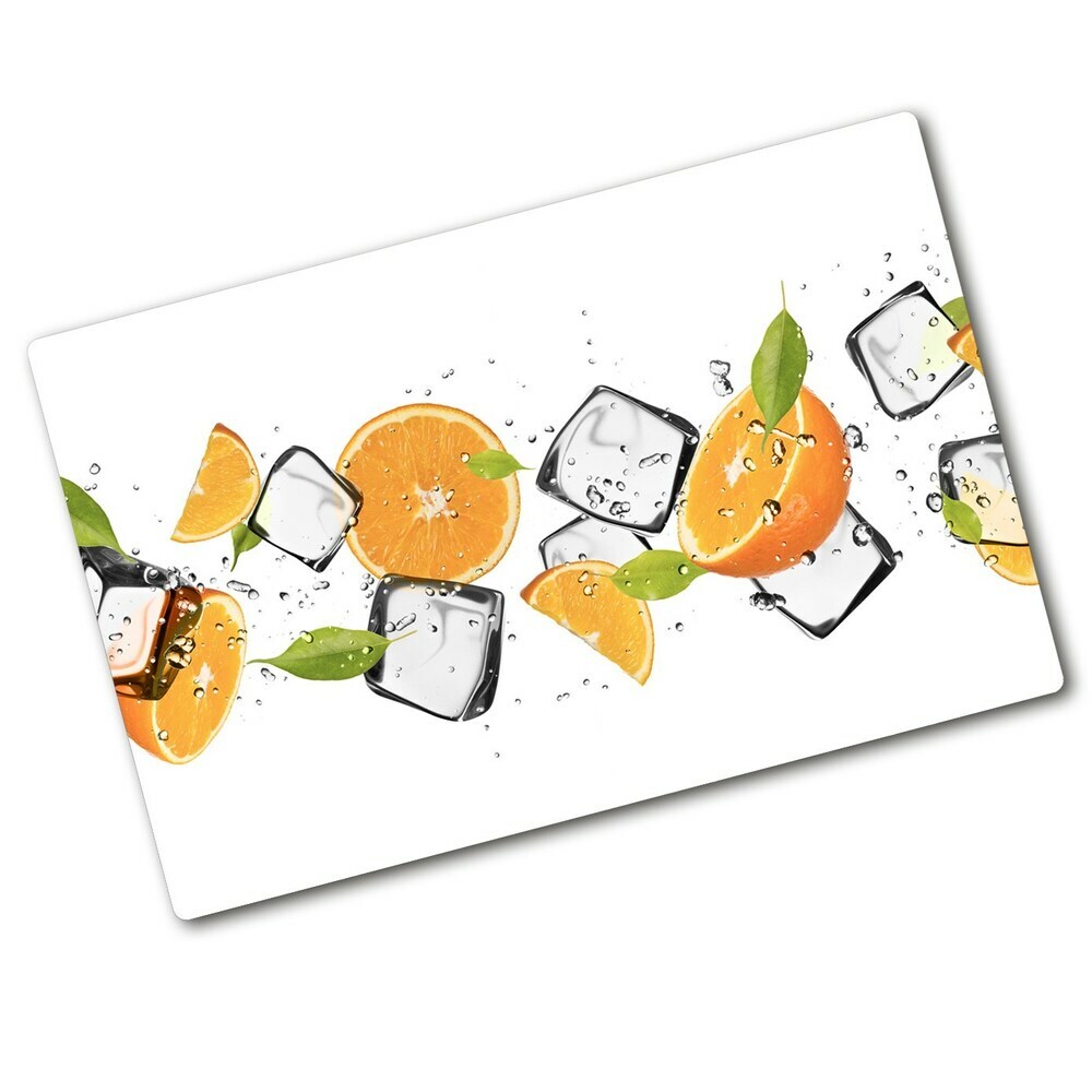 Deska do krojenia hartowana Pomarańcze z lodem