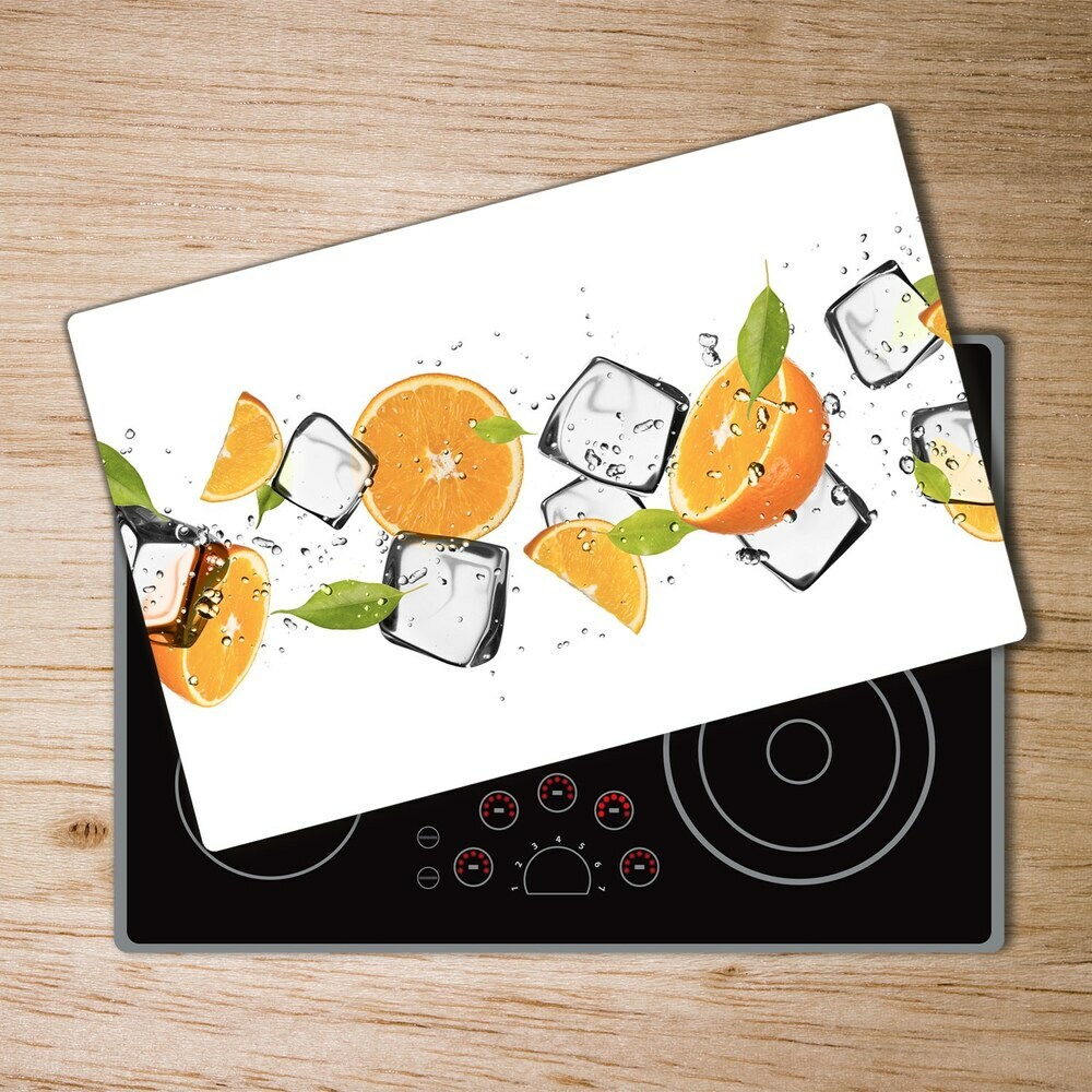 Deska do krojenia hartowana Pomarańcze z lodem