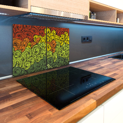 Deska kuchenna szklana Kolorowe fale