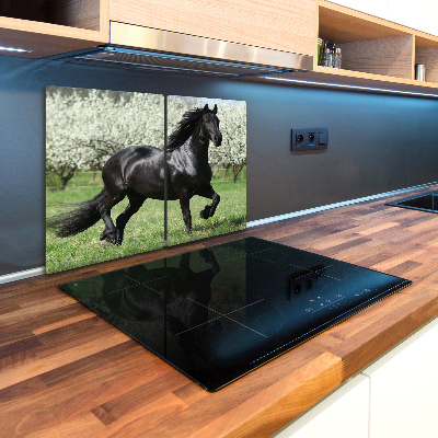 Deska kuchenna szklana Czarny koń
