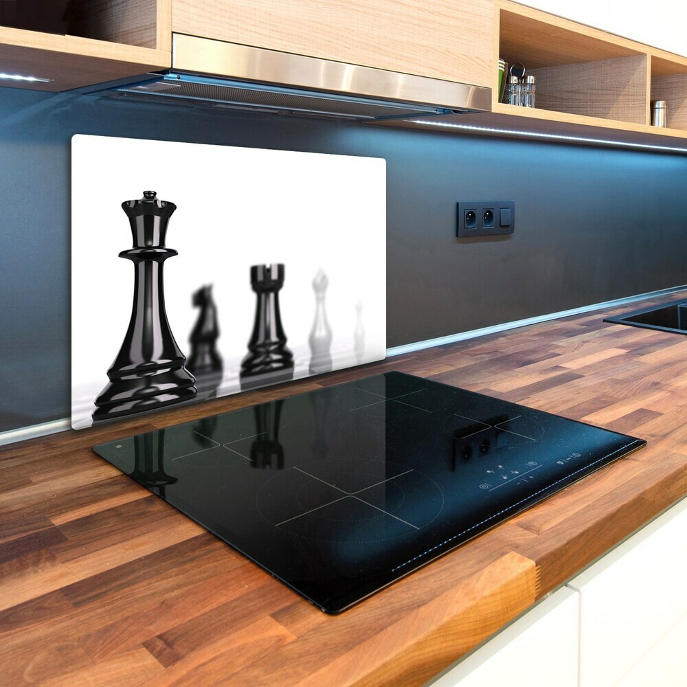 Deska kuchenna duża szklana Bierka szachowa