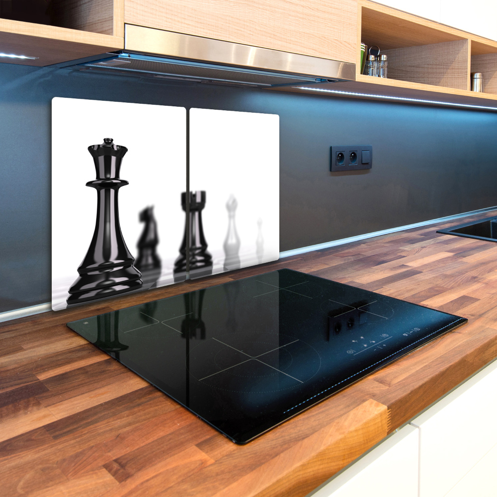 Deska kuchenna duża szklana Bierka szachowa