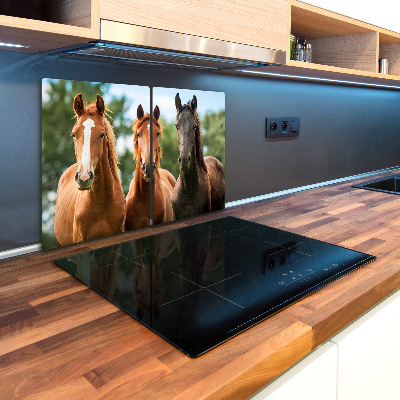 Deska kuchenna szklana Trzy konie