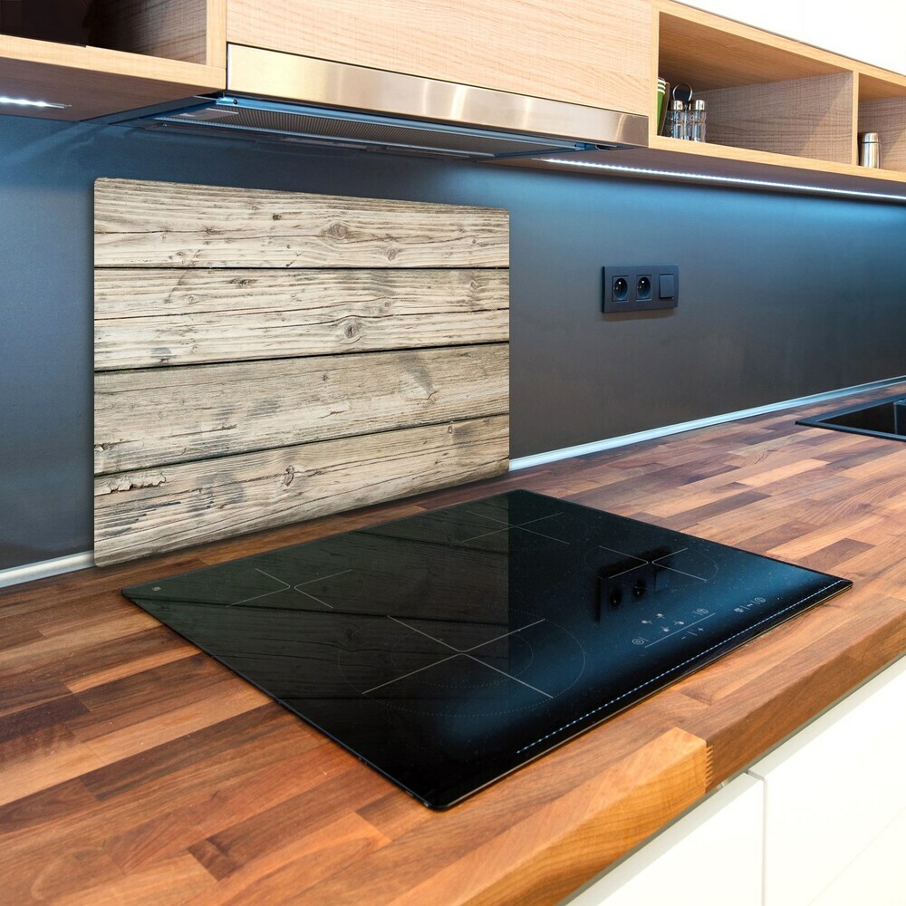 Deska kuchenna duża szklana Drewniane tło