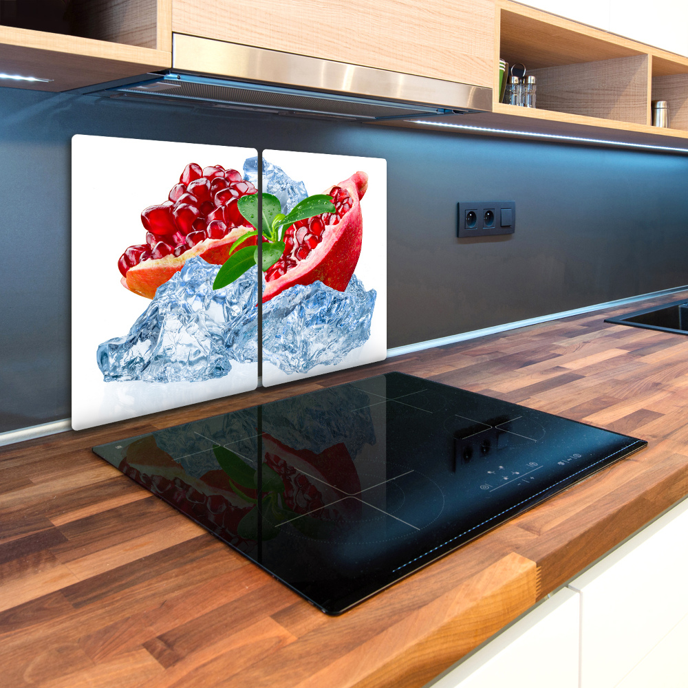 Deska kuchenna duża szklana Granat z lodem