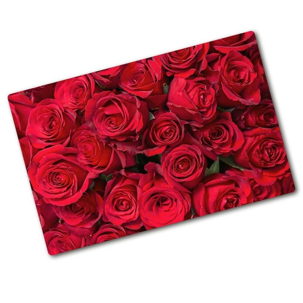 Deska do krojenia szklana Czerwone róże