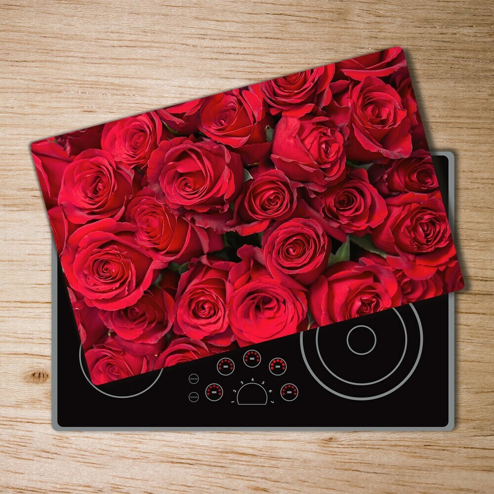 Deska do krojenia szklana Czerwone róże