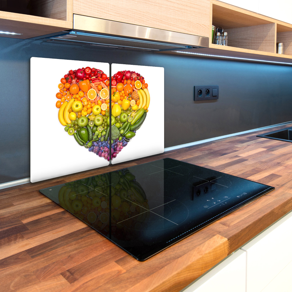 Deska kuchenna duża szklana Warzywne serce
