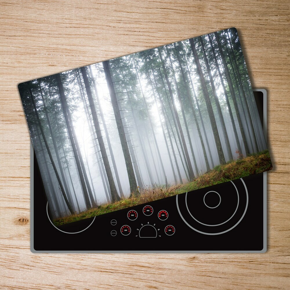 Deska kuchenna szklana Mgła w lesie