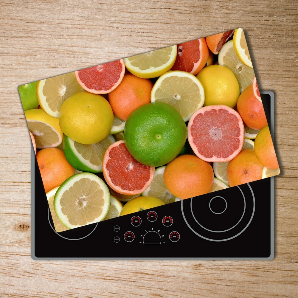 Deska kuchenna duża szklana Owoce cytrusowe