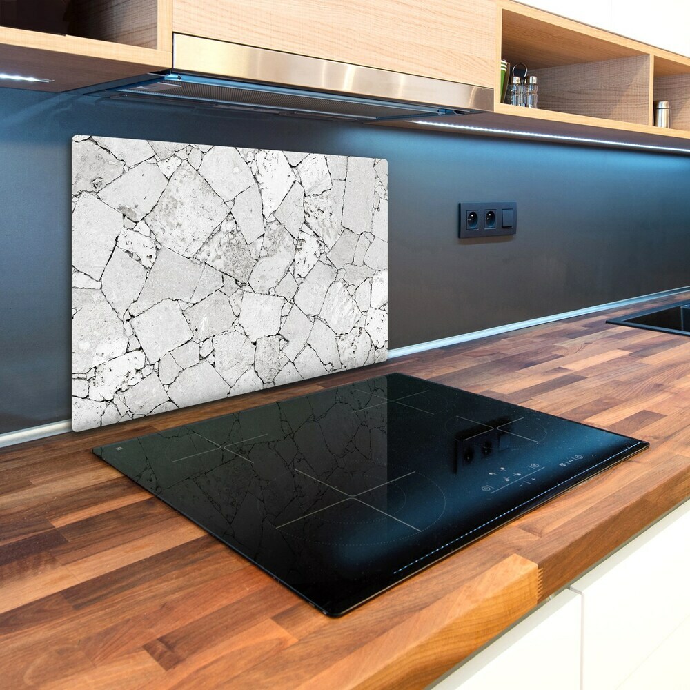 Deska kuchenna duża szklana Kamienna ściana