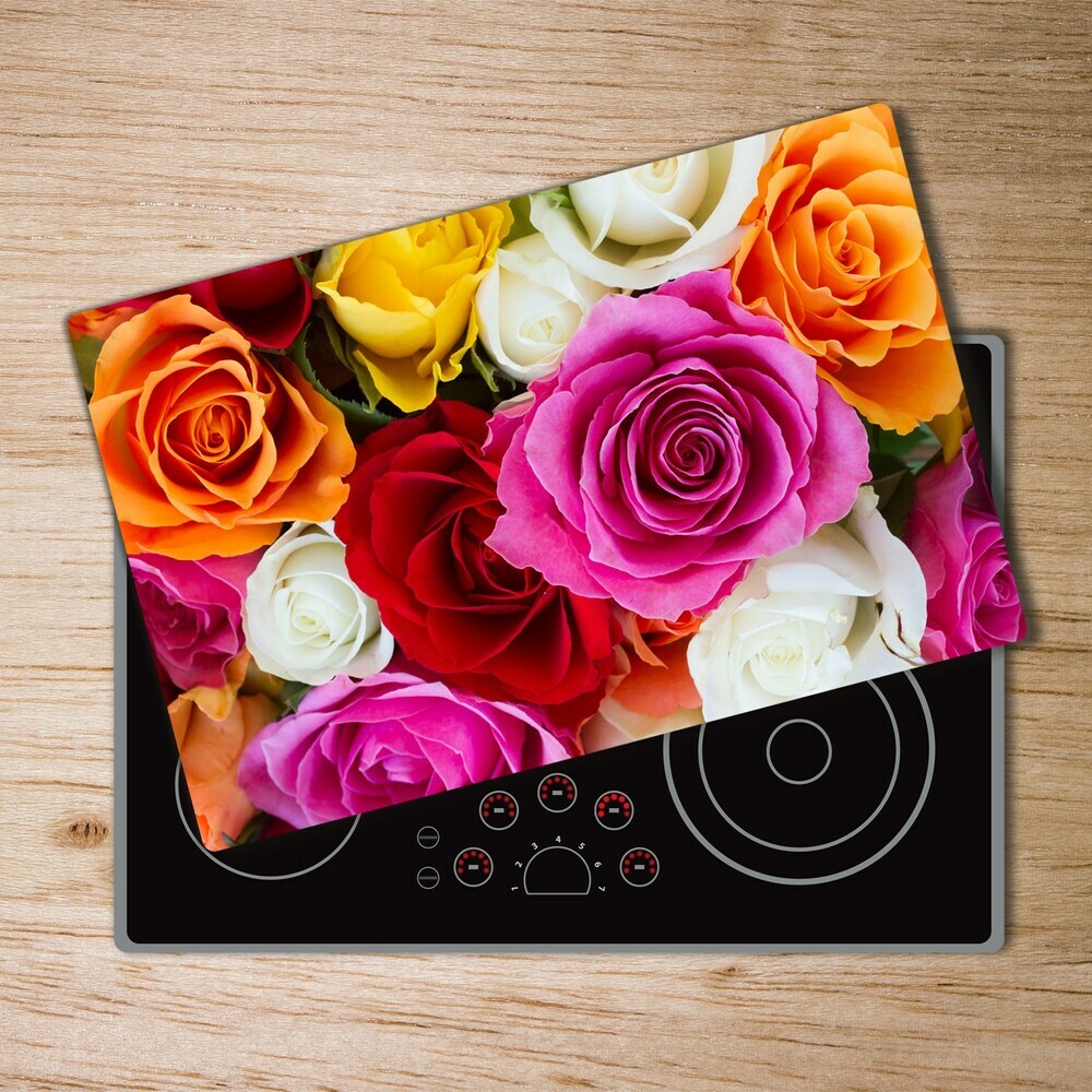 Deska do krojenia hartowana Kolorowe róże