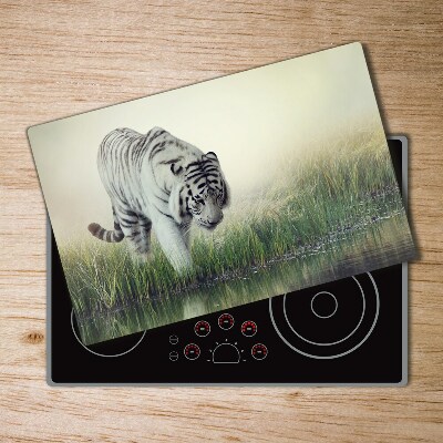Deska kuchenna szklana Biały tygrys