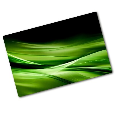 Deska do krojenia szklana Zielone fale tło